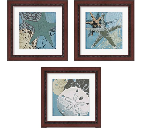 Ocean's Delight 3 Piece Framed Art Print Set by Jason Basil