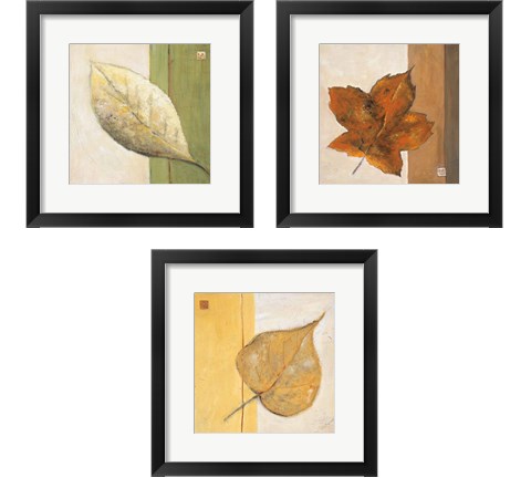 Leaf Impression 3 Piece Framed Art Print Set by Ursula Salemink-Roos