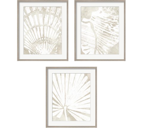 Linen Tropical Silhouette 3 Piece Framed Art Print Set by June Erica Vess