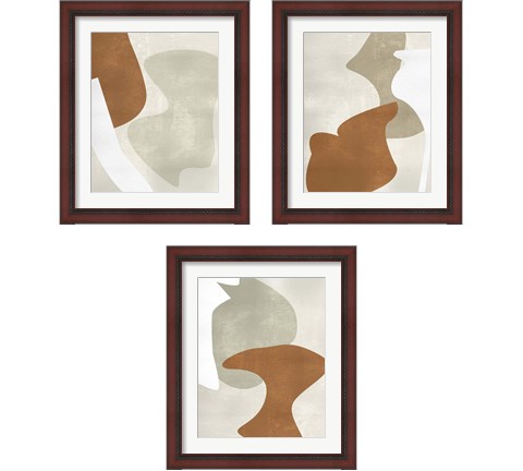 Beige Stucture 3 Piece Framed Art Print Set by Melissa Wang