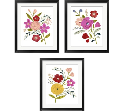 Simple Flora 3 Piece Framed Art Print Set by Victoria Borges