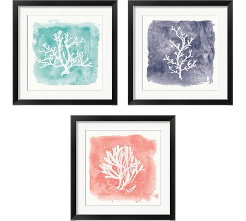 Water Coral Cove 3 Piece Framed Art Print Set by Lisa Audit