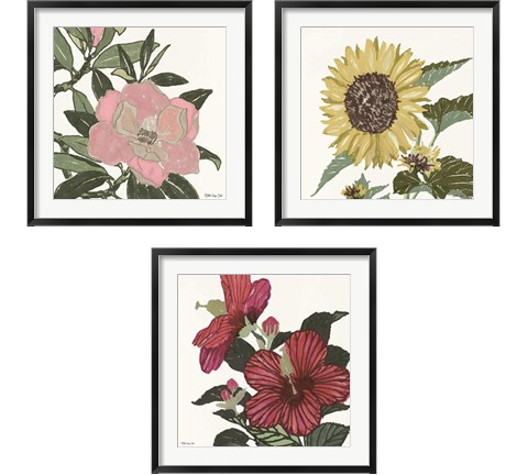 Floral Study 3 Piece Framed Art Print Set by Stellar Design Studio