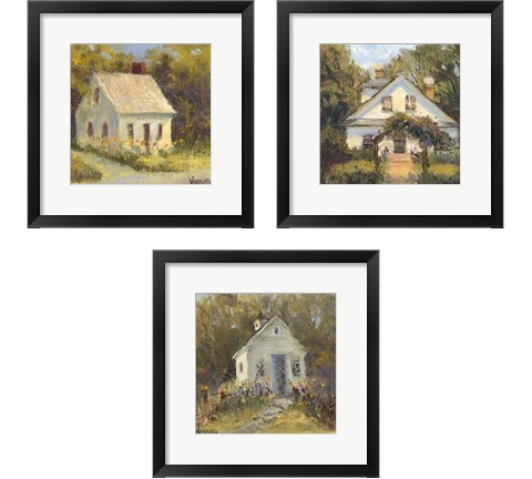 Sweet Cottage 3 Piece Framed Art Print Set by Marilyn Wendling