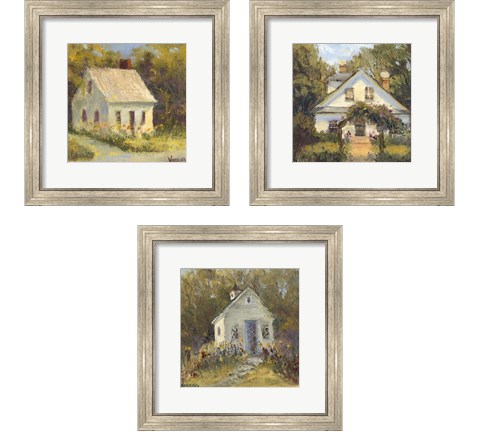 Sweet Cottage 3 Piece Framed Art Print Set by Marilyn Wendling