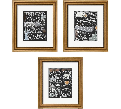 Adventurous 3 Piece Framed Art Print Set by Laura Marshall