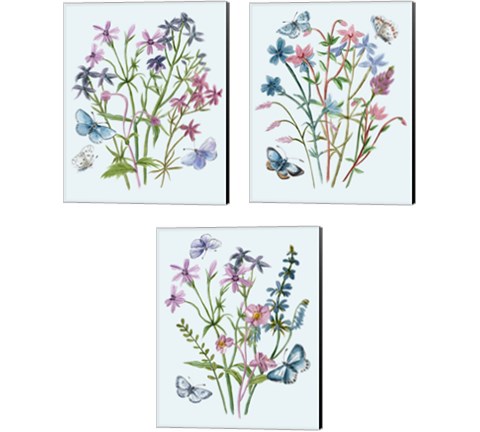 Wildflowers Arrangements 3 Piece Canvas Print Set by Melissa Wang