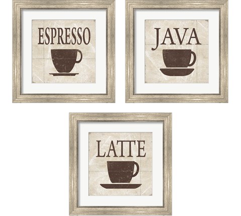 Simply Coffee 3 Piece Framed Art Print Set by Alonzo Saunders