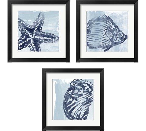 Ocean Study 3 Piece Framed Art Print Set by June Erica Vess