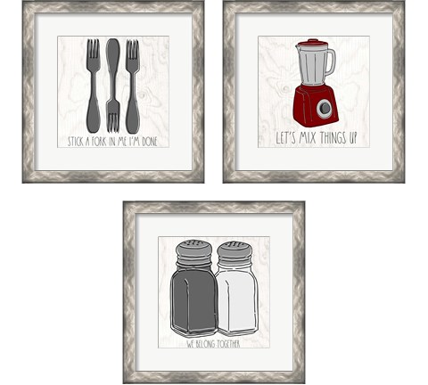 Kitchen Sayings 3 Piece Framed Art Print Set by Valerie Wieners