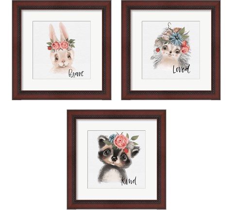 Inspirational Animals 3 Piece Framed Art Print Set by Valerie Wieners