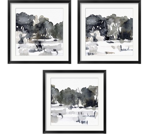 December Landscape 3 Piece Framed Art Print Set by Emma Caroline