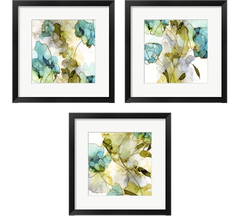 Flower Facets 3 Piece Framed Art Print Set by Jennifer Goldberger