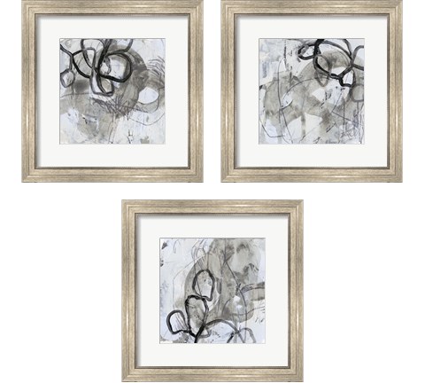 Neutral Swipe 3 Piece Framed Art Print Set by June Erica Vess