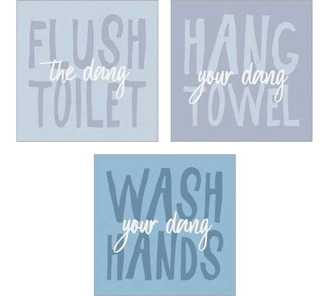 Bathroom Advice 3 Piece Art Print Set by Wild Apple Portfolio