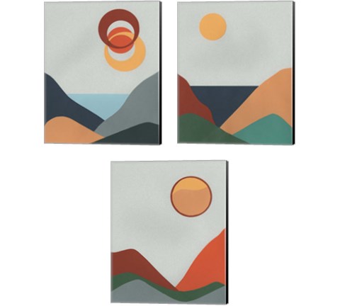 Madera Heat 3 Piece Canvas Print Set by Regina Moore