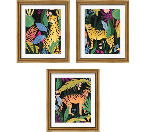 Cheetah Kingdom 3 Piece Framed Art Print Set by June Erica Vess