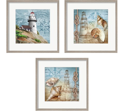 Lighthouse 3 Piece Framed Art Print Set by Tom Wood