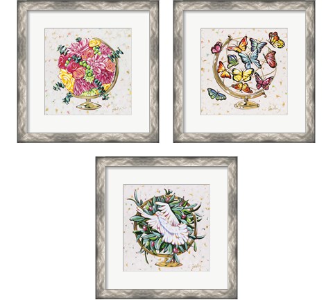 Globe 3 Piece Framed Art Print Set by Jodi Augustine