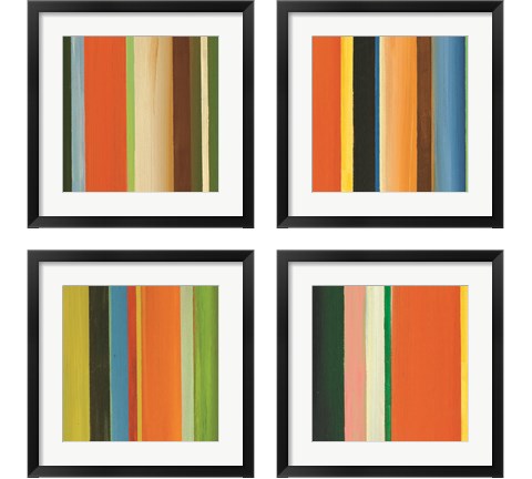 Hampton Abstract Stripe 4 Piece Framed Art Print Set by Fran Chandler