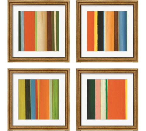 Hampton Abstract Stripe 4 Piece Framed Art Print Set by Fran Chandler