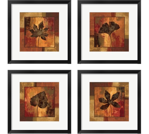 October Leaf 4 Piece Framed Art Print Set by Silvia Vassileva