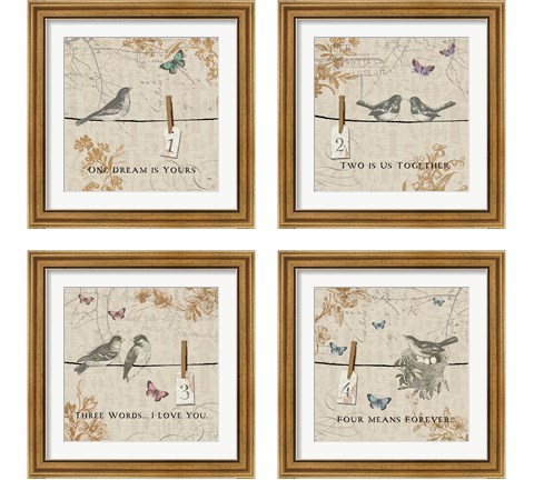 Words that Count 4 Piece Framed Art Print Set by Pela