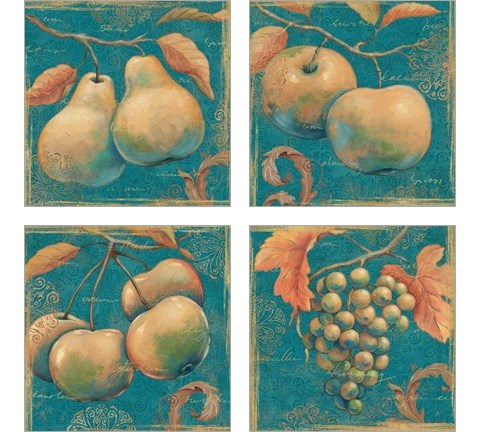 Lovely Fruits 4 Piece Art Print Set by Daphne Brissonnet