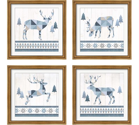 Nordic Geo Lodge 4 Piece Framed Art Print Set by Wild Apple Portfolio