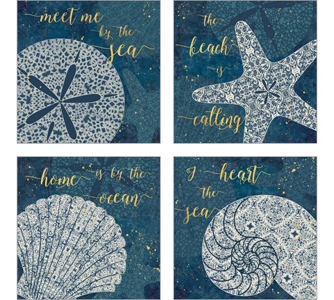 Coastal Lace 4 Piece Art Print Set by Jess Aiken