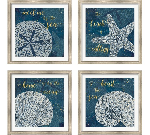 Coastal Lace 4 Piece Framed Art Print Set by Jess Aiken