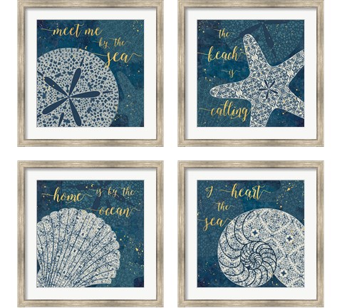 Coastal Lace 4 Piece Framed Art Print Set by Jess Aiken