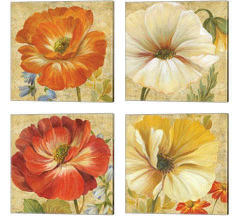 Primavera 4 Piece Canvas Print Set by Pamela Gladding