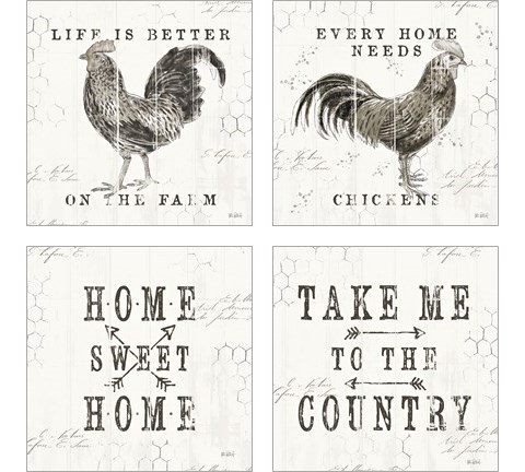 Farmhouse Fresh 4 Piece Art Print Set by Katie Pertiet