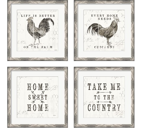 Farmhouse Fresh 4 Piece Framed Art Print Set by Katie Pertiet