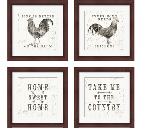 Farmhouse Fresh 4 Piece Framed Art Print Set by Katie Pertiet