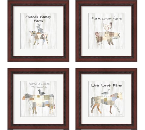 Farm Family 4 Piece Framed Art Print Set by Courtney Prahl