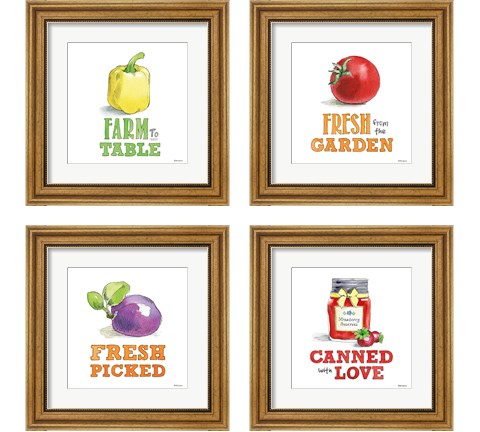 Fresh From the Garden 4 Piece Framed Art Print Set by Beth Grove