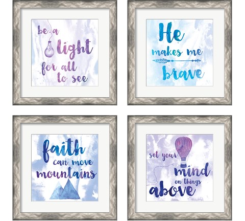 Words of Faith 4 Piece Framed Art Print Set by Sarah Adams