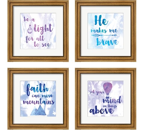 Words of Faith 4 Piece Framed Art Print Set by Sarah Adams