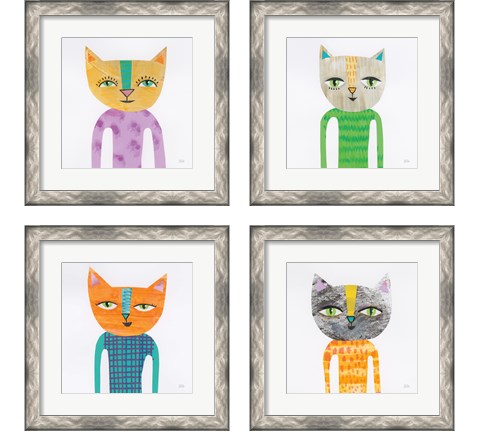 Cool Cats 4 Piece Framed Art Print Set by Melissa Averinos