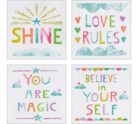 Unicorn Magic 4 Piece Art Print Set by Melissa Averinos