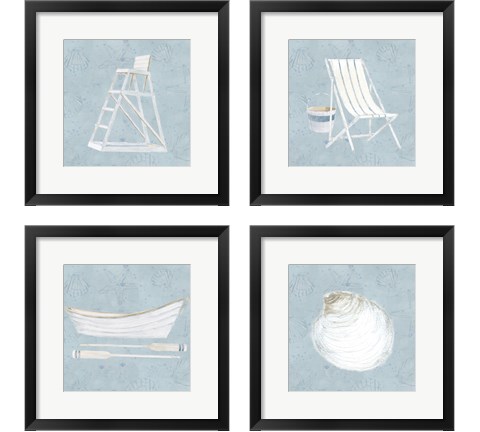 Serene Seaside 4 Piece Framed Art Print Set by James Wiens