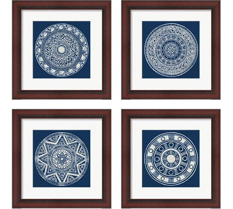 Seville Dark Blue 4 Piece Framed Art Print Set by Kathrine Lovell