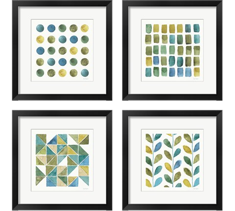 My Greenhouse Geo 4 Piece Framed Art Print Set by Lisa Audit