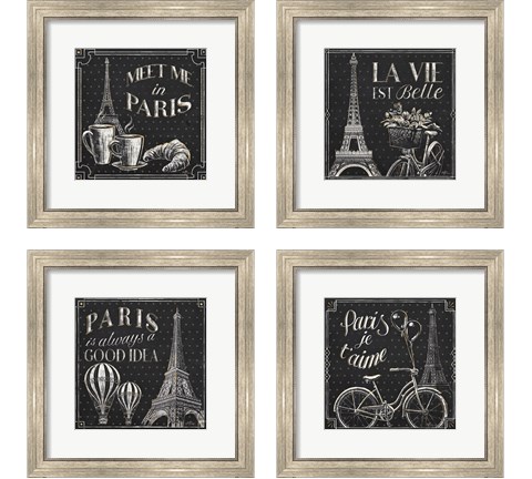 Vive Paris 4 Piece Framed Art Print Set by Janelle Penner