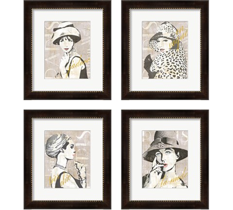 Fashion Week Paris Halftone 4 Piece Framed Art Print Set by Sue Schlabach