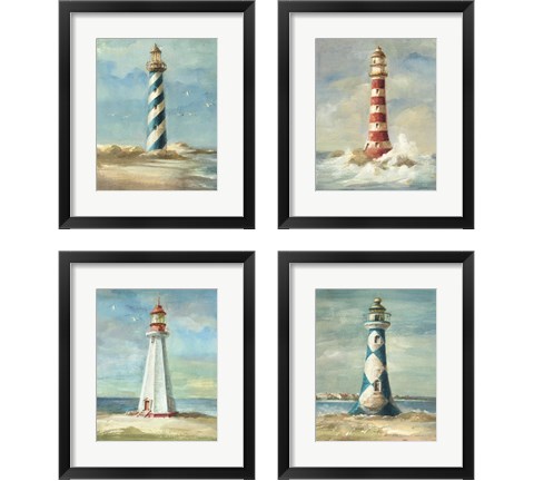 Lighthouse 4 Piece Framed Art Print Set by Danhui Nai