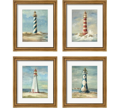 Lighthouse 4 Piece Framed Art Print Set by Danhui Nai