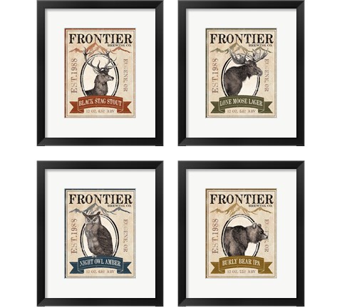 Frontier Brewing 4 Piece Framed Art Print Set by Laura Marshall